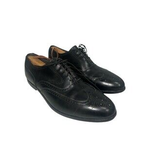 Classics by Footjoy Mens Black Leather Wingtip Dress Oxford Shoes Size 9.5 D